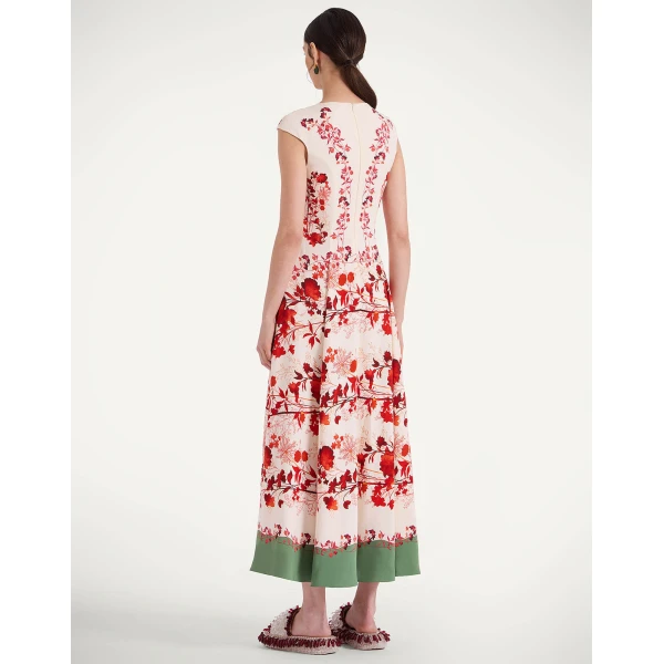 La Double J Park Ave Dress in Woodland Placée Camouflage, view 3