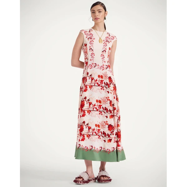 La Double J Park Ave Dress in Woodland Placée Camouflage, view 4