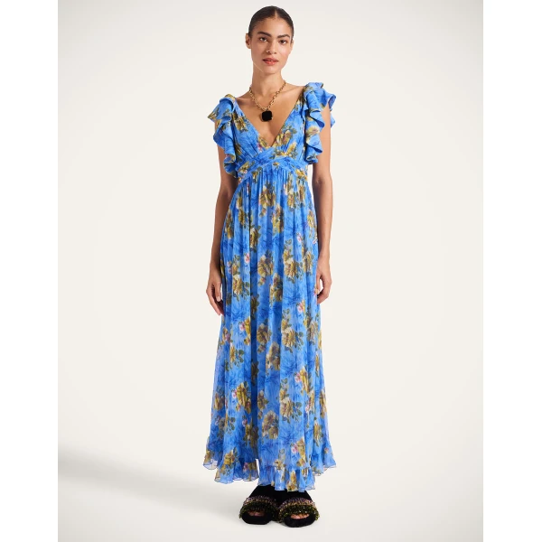 La Double J Penelope Dress in Riptide Light Blue, view 4