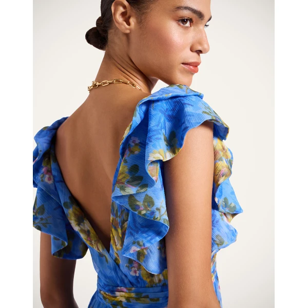 La Double J Penelope Dress in Riptide Light Blue, view 6