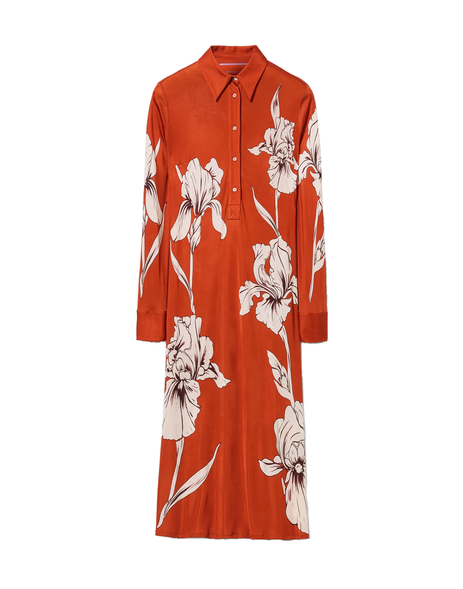La DoubleJ Perry Street Dress in Iris Placée Dark Orange - Dresses - Milanese Maximalist Fashion at Luxury Shoes La Double J Perry Street Dress in Iris Placée Dark Orange