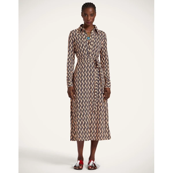 La Double J Perry Street Dress in Pesciolini Blue, view 2