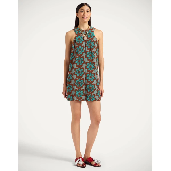 La Double J Racer Mini Dress in Caper Rust, view 2