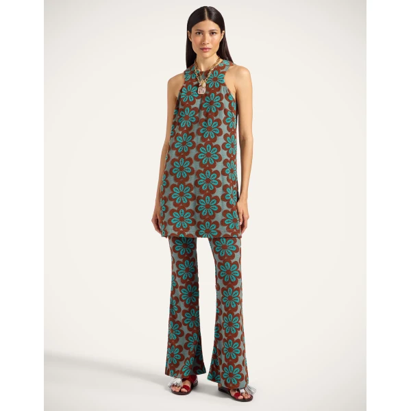 La Double J Racer Mini Dress in Caper Rust, view 4