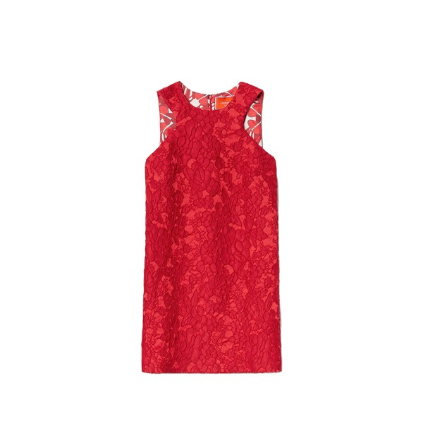 La Double J Racer Mini Dress in Peony Red