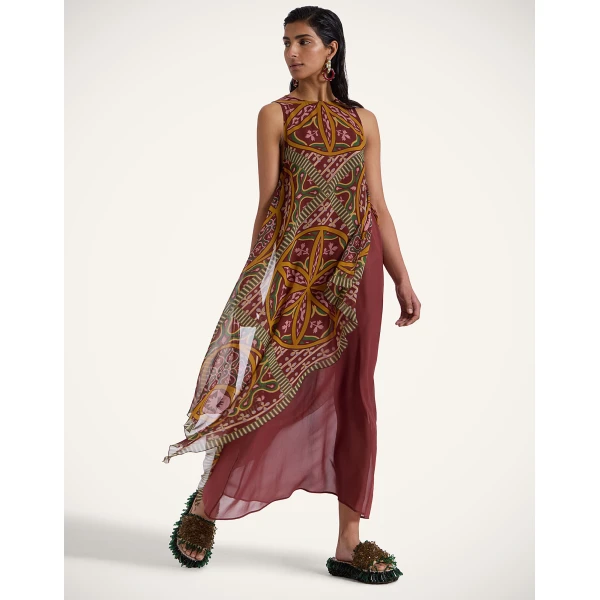 La Double J Salome Dress in Eclipse Placée Yellow, view 2