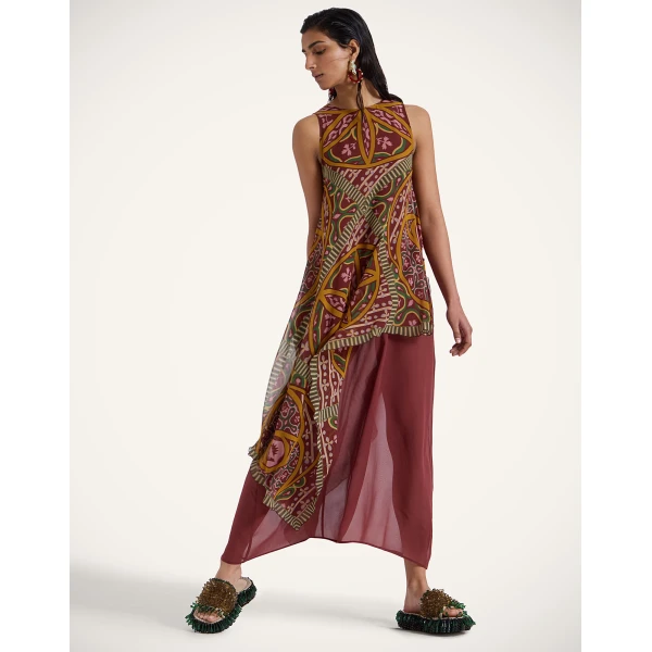 La Double J Salome Dress in Eclipse Placée Yellow, view 4