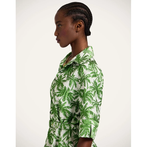 La Double J San Pietro Mini Dress in Tropicana White, view 4