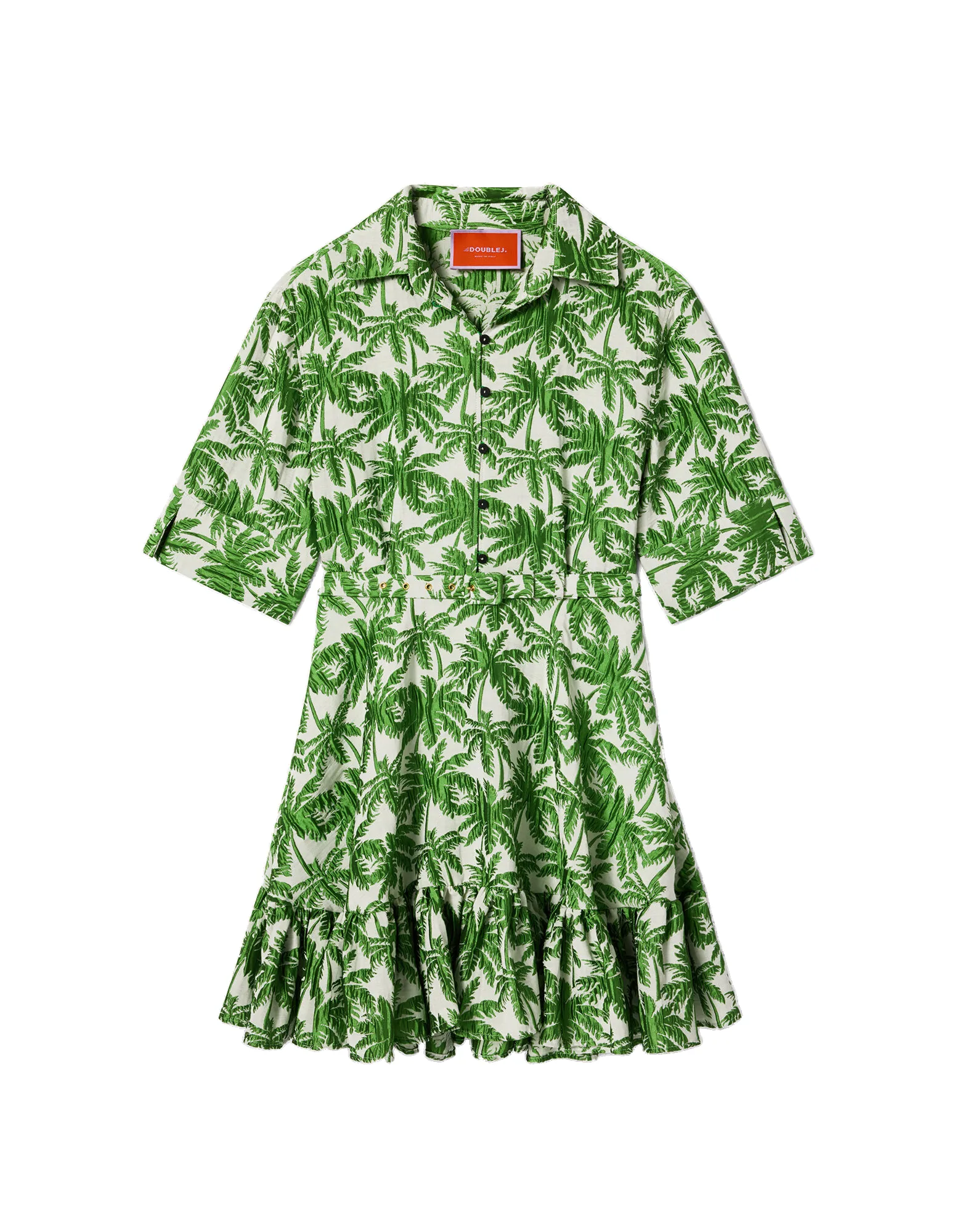 La DoubleJ San Pietro Mini Dress in Tropicana White - Dresses - Milanese Maximalist Fashion at Luxury Shoes La Double J San Pietro Mini Dress in Tropicana White