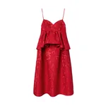 La Double J Satine Dress in Peony Red