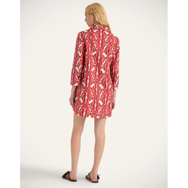 La Double J Short Artemis Dress in Clover Red, view 3