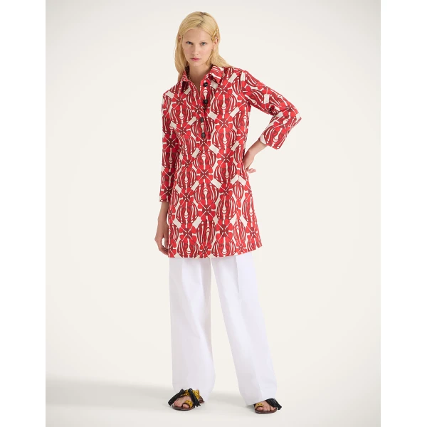 La Double J Short Artemis Dress in Clover Red, view 4