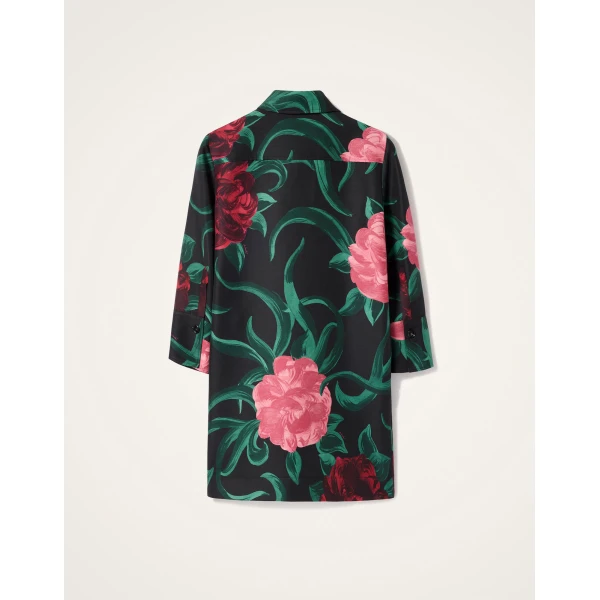 La Double J Short Artemis Dress in Peony Black, view 6