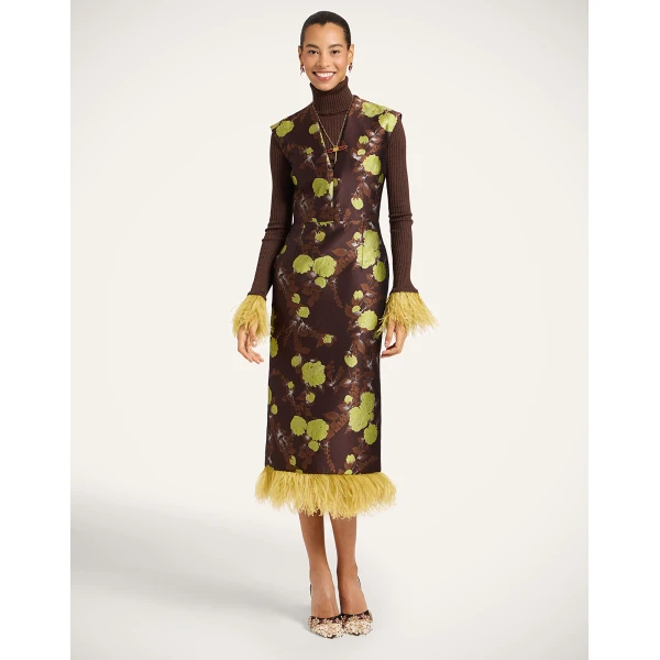 La Double J Sleek Dress in Devon Brown, view 2