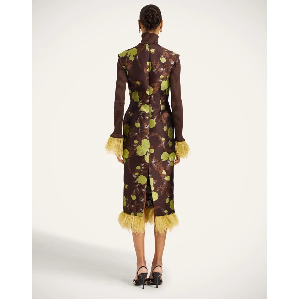 La Double J Sleek Dress in Devon Brown, view 3