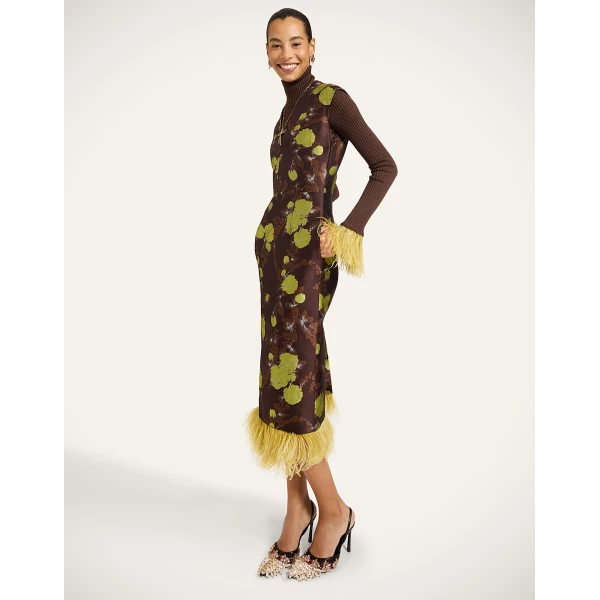 La Double J Sleek Dress in Devon Brown, view 4
