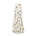 La Double J Sleeveless Big Dress in Infiorata White