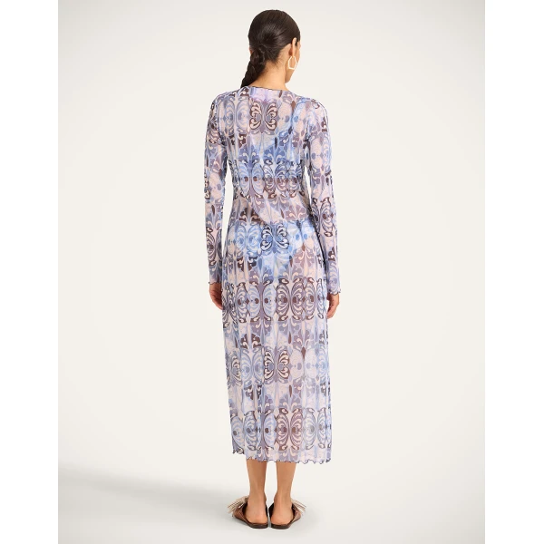 La Double J Slinky Swing Dress in Cocoon Blue, view 3