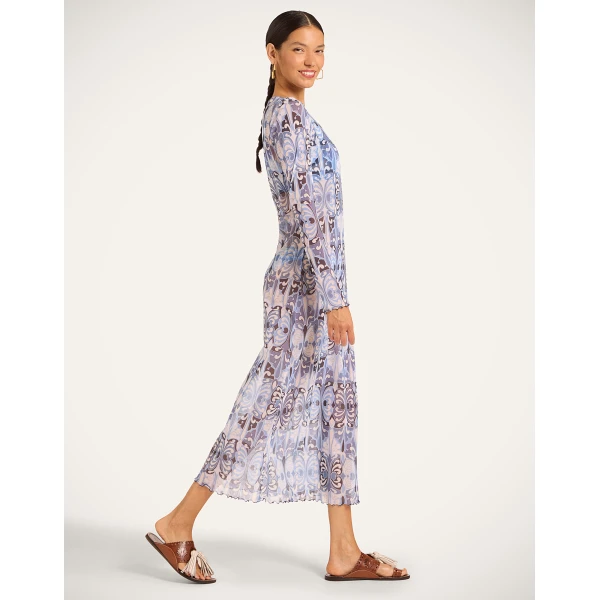 La Double J Slinky Swing Dress in Cocoon Blue, view 5