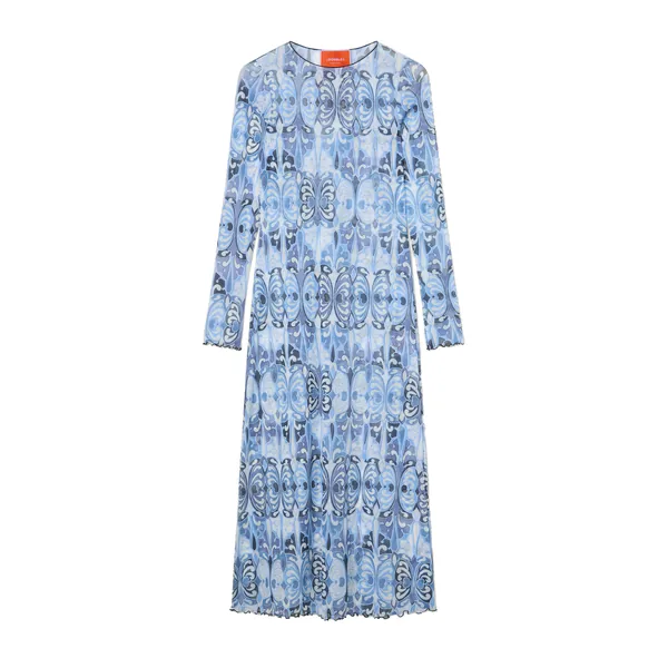 La Double J Slinky Swing Dress in Cocoon Blue
