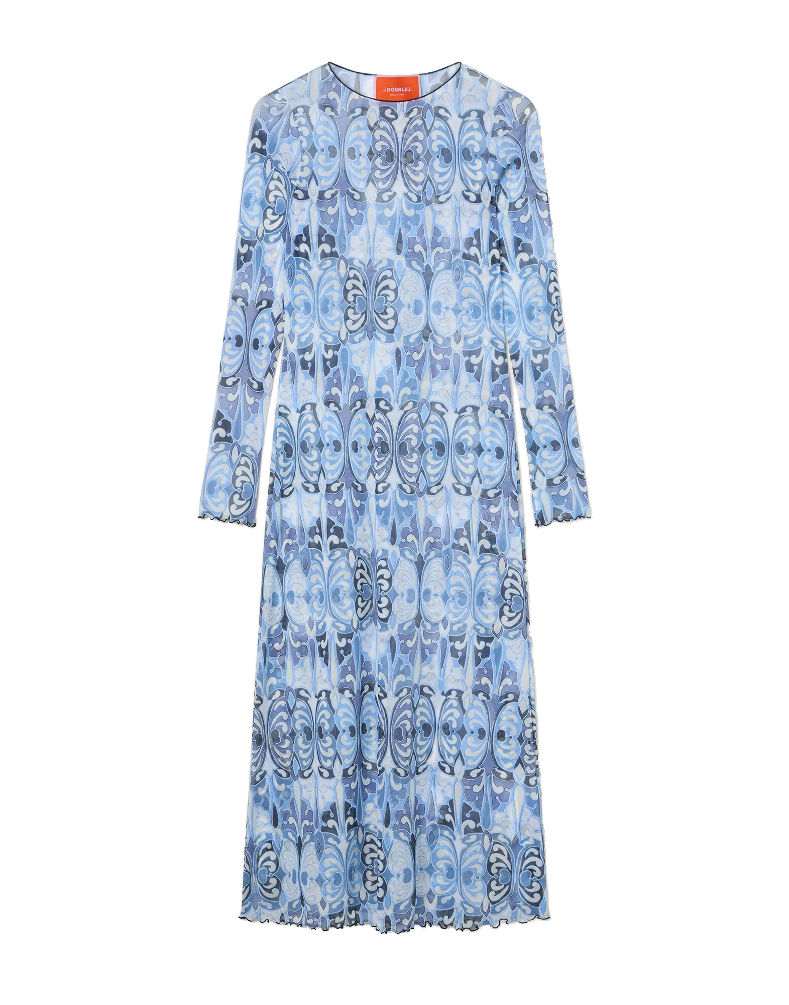 La DoubleJ Slinky Swing Dress in Cocoon Blue - Dresses - Milanese Maximalist Fashion at Luxury Shoes La Double J Slinky Swing Dress in Cocoon Blue