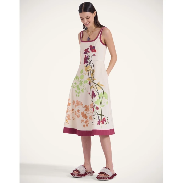 La Double J Sophia Dress in Corsage Placée Ivory, view 2