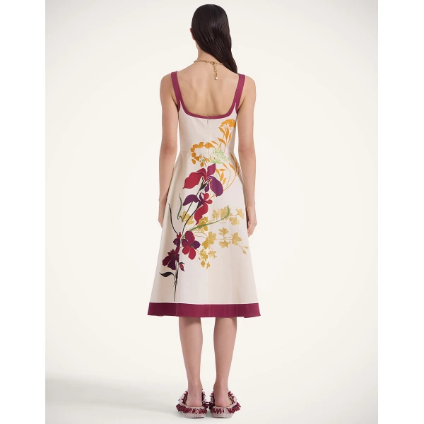 La Double J Sophia Dress in Corsage Placée Ivory, view 3