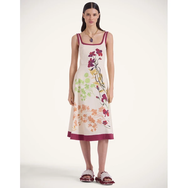 La Double J Sophia Dress in Corsage Placée Ivory, view 4