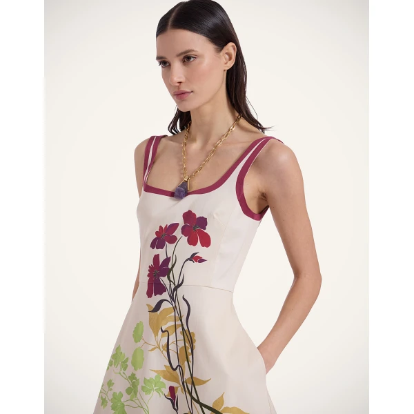 La Double J Sophia Dress in Corsage Placée Ivory, view 6
