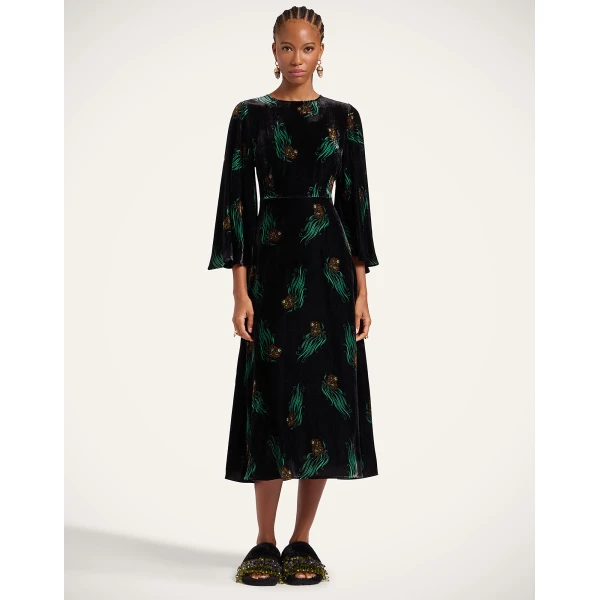La Double J Sorella Dress in Lemuria Black, view 4