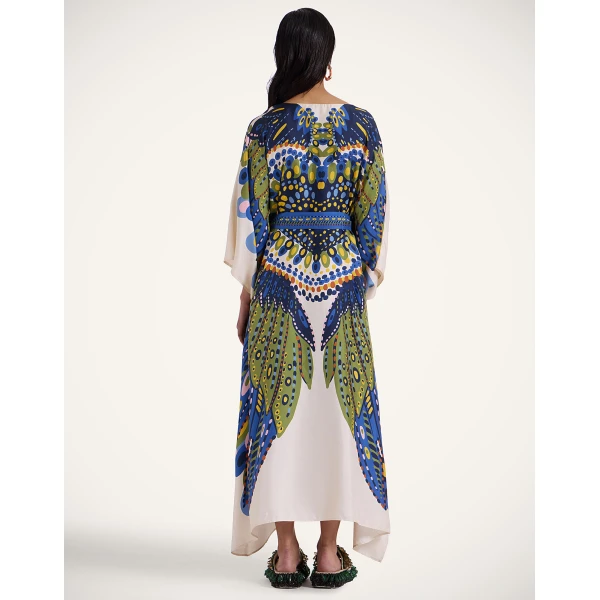 La Double J Square Kaftan in Chakra Placée Multicolor, view 3