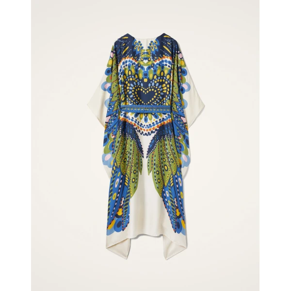La Double J Square Kaftan in Chakra Placée Multicolor, view 6