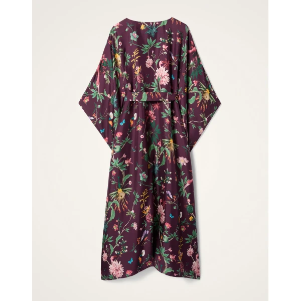 La Double J Square Kaftan in Zooflora Burgundy, view 6