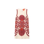 La Double J Stretch Tunic in Medallion Placée Cream