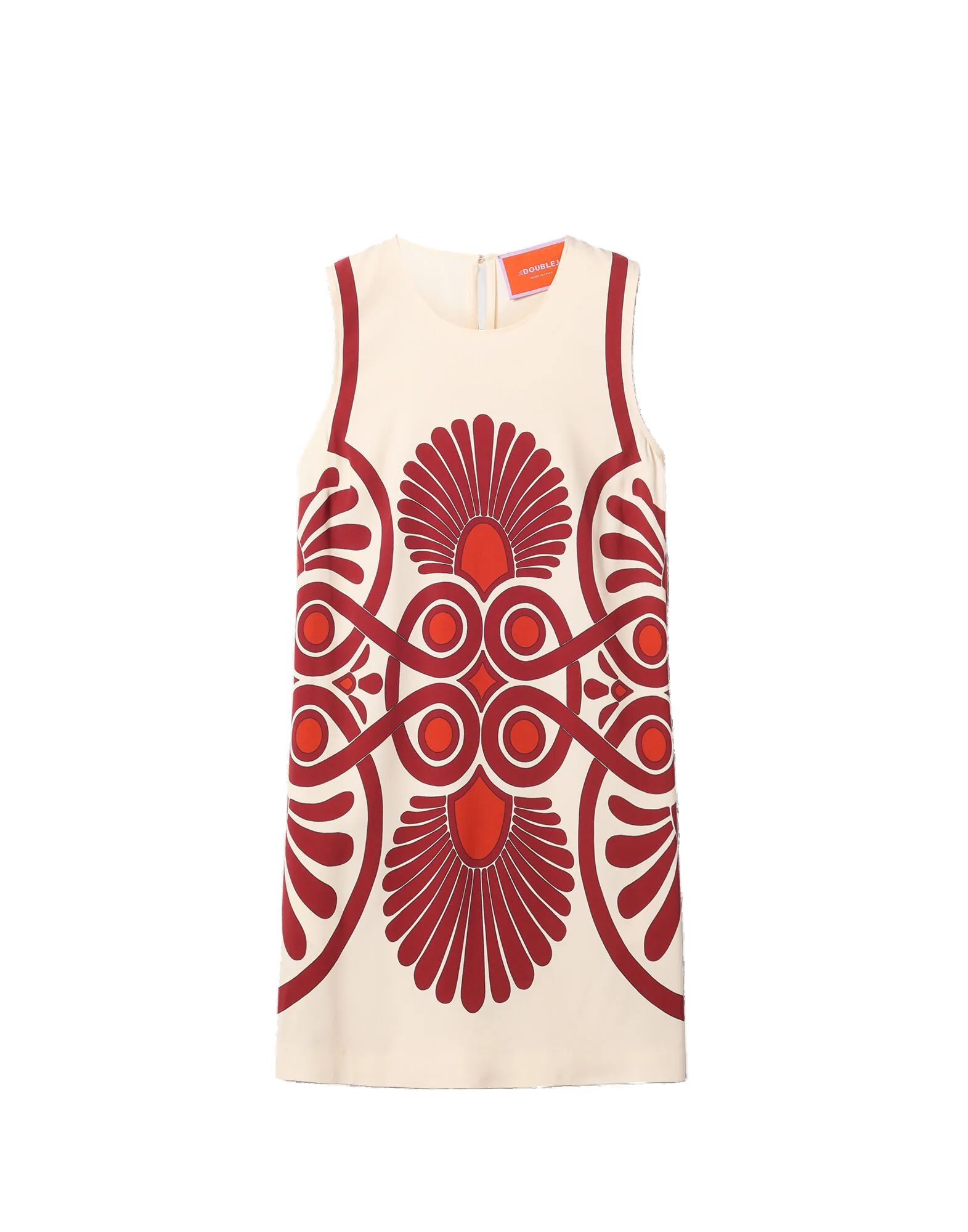 La DoubleJ Stretch Tunic in Medallion Placée Cream - Dresses - Milanese Maximalist Fashion at Luxury Shoes La Double J Stretch Tunic in Medallion Placée Cream
