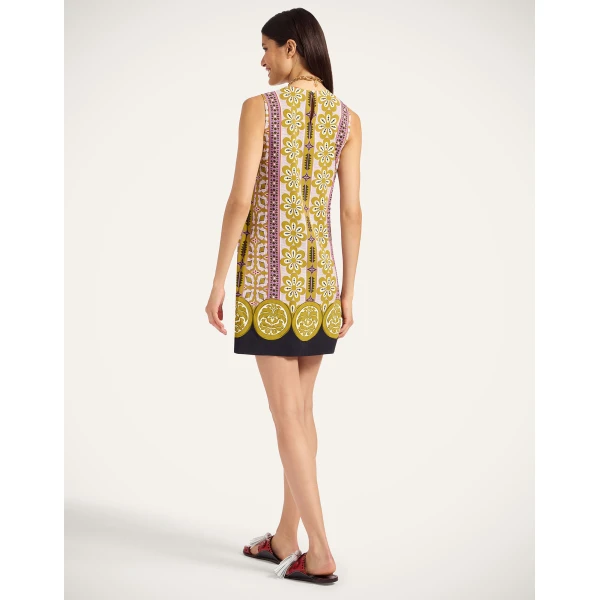 La Double J Stretch Tunic in Pagoda Placée Pink, view 3