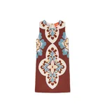 La Double J Stretch Tunic in Palazzo Placée Chocolate