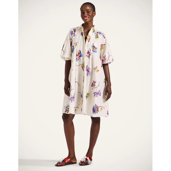 La Double J Sunburst Dress in Infiorata White, view 4