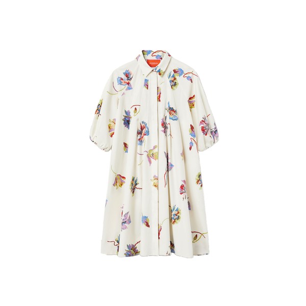 La Double J Sunburst Dress in Infiorata White