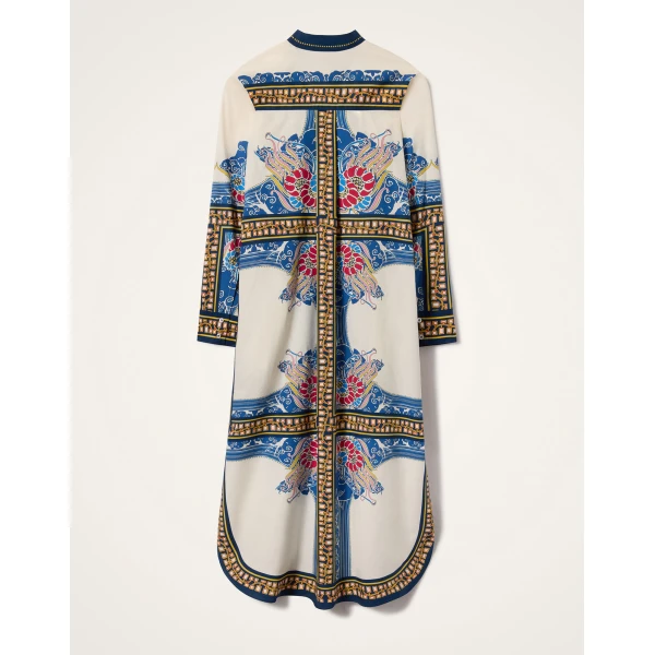 La Double J Sundowner Tunic in Lemuria Placée Blue, view 6