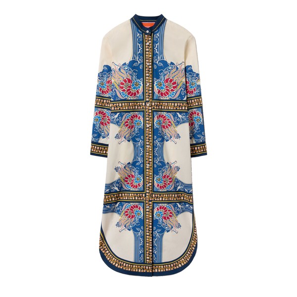 La Double J Sundowner Tunic in Lemuria Placée Blue