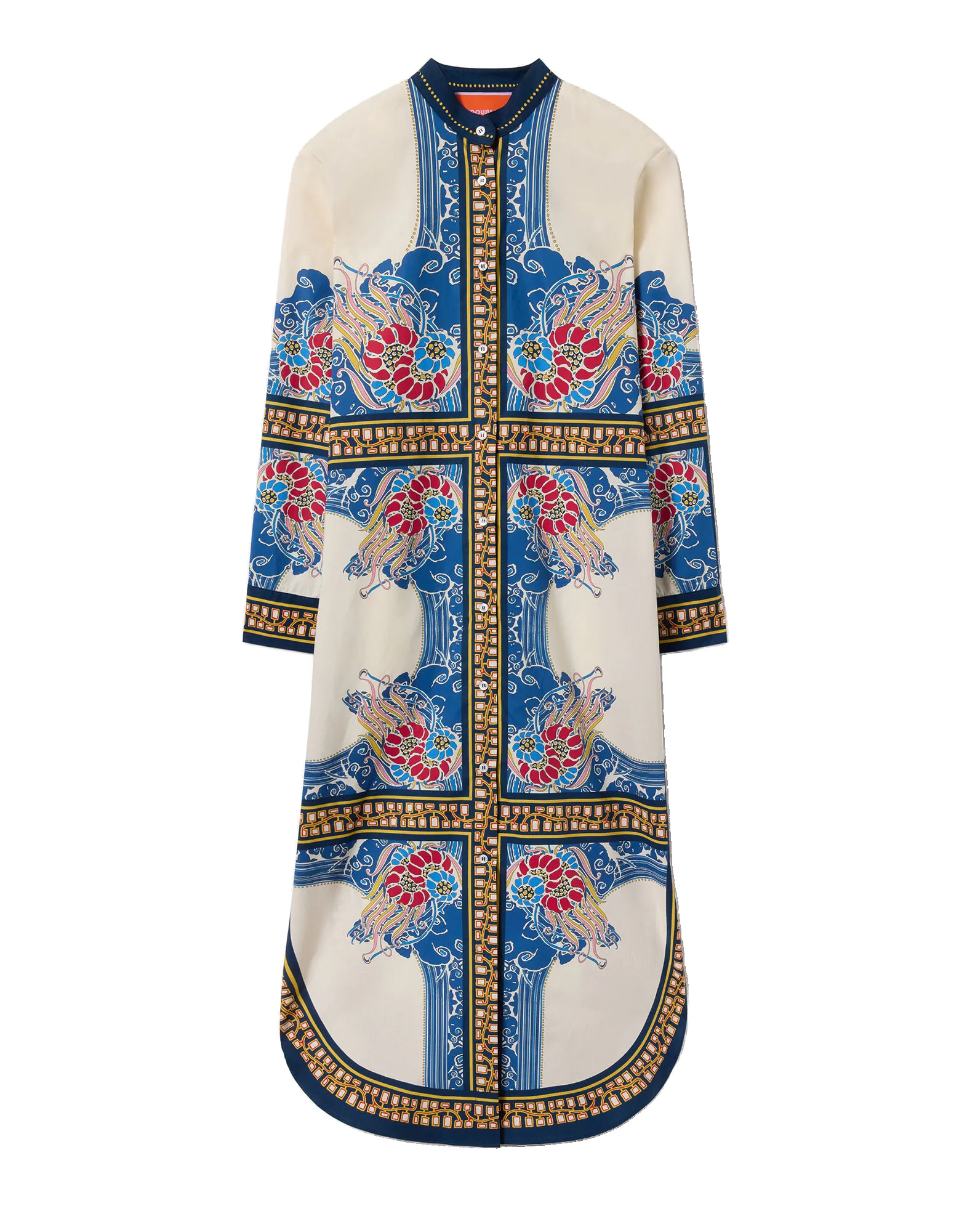 La DoubleJ Sundowner Tunic in Lemuria Placée Blue - Dresses - Milanese Maximalist Fashion at Luxury Shoes La Double J Sundowner Tunic in Lemuria Placée Blue
