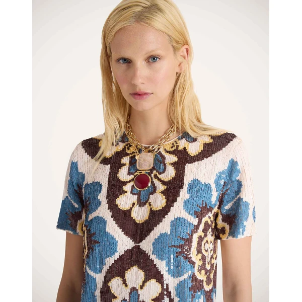 La Double J Super Mini Swing Dress in Palazzo Chocolate, view 5