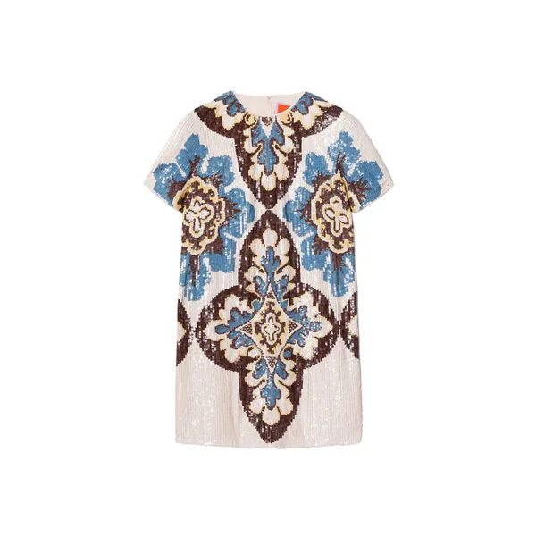 La Double J Super Mini Swing Dress in Palazzo Chocolate
