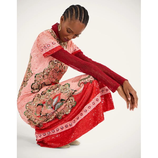 La Double J Super Swing Dress in Cornucopia Pink, view 2
