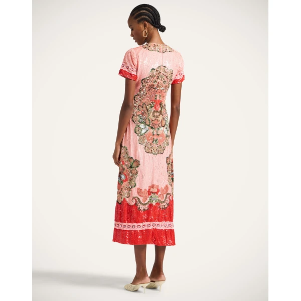 La Double J Super Swing Dress in Cornucopia Pink, view 3