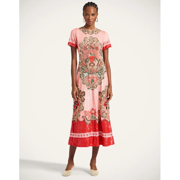 La Double J Super Swing Dress in Cornucopia Pink, view 5