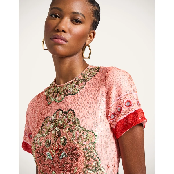La Double J Super Swing Dress in Cornucopia Pink, view 6