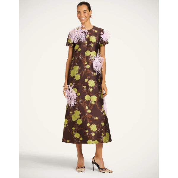 La Double J Super Swing Dress in Devon Brown, view 2