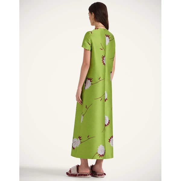 La Double J Swing Dress in Derby Lime, view 3